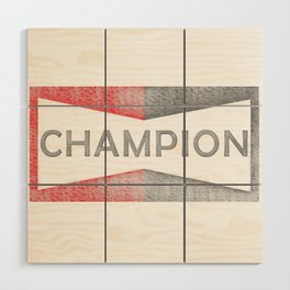 champion Wood Wall Art