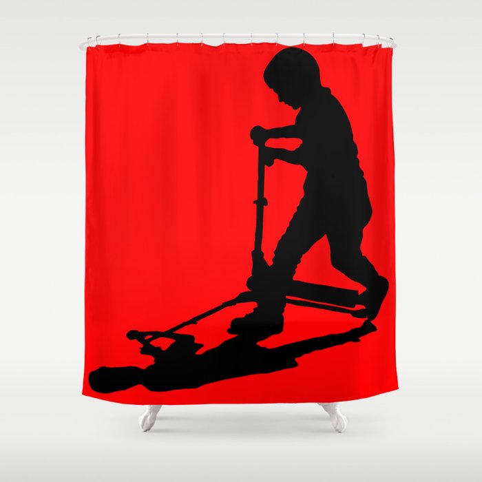 Scooting Shower Curtain