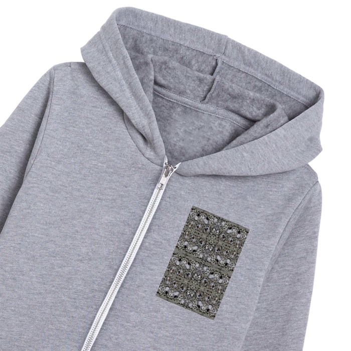 girly chic glitter sparkle rhinestone silver crystal Kids Zip Hoodie