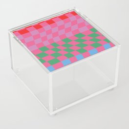 Colorful Checkerboard Pattern 5 Acrylic Box