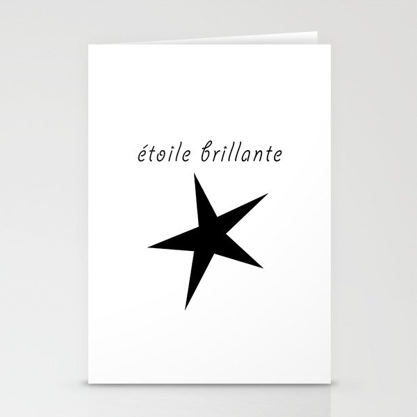 étoile brillante  - brilliant star  Stationery Cards