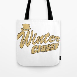 Winter Classy Logo (Gold) Tote Bag