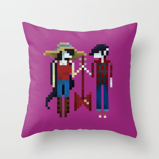 The Vampire Queen and King Throw Pillow