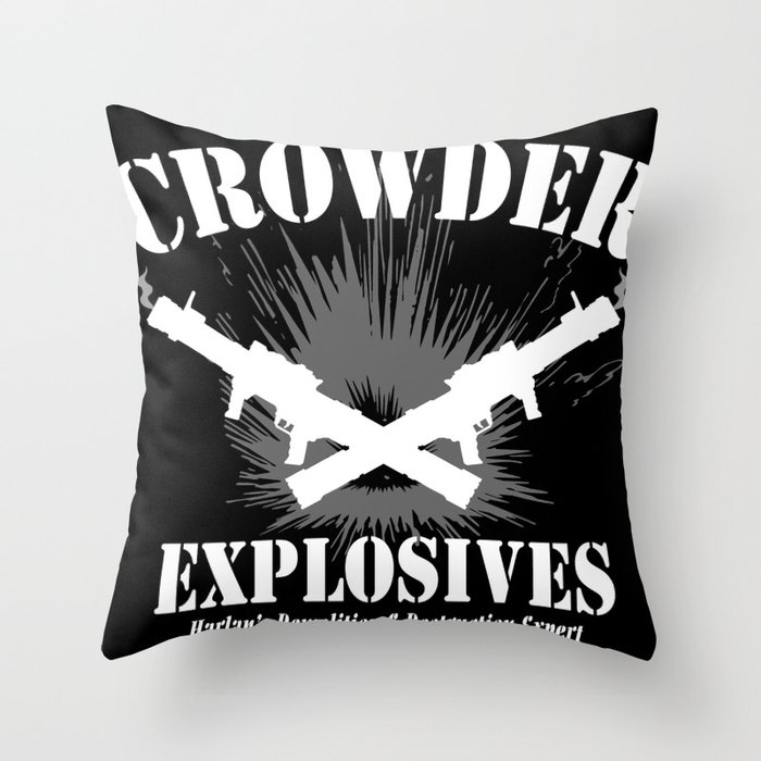 Crowder Explosives Throw Pillow