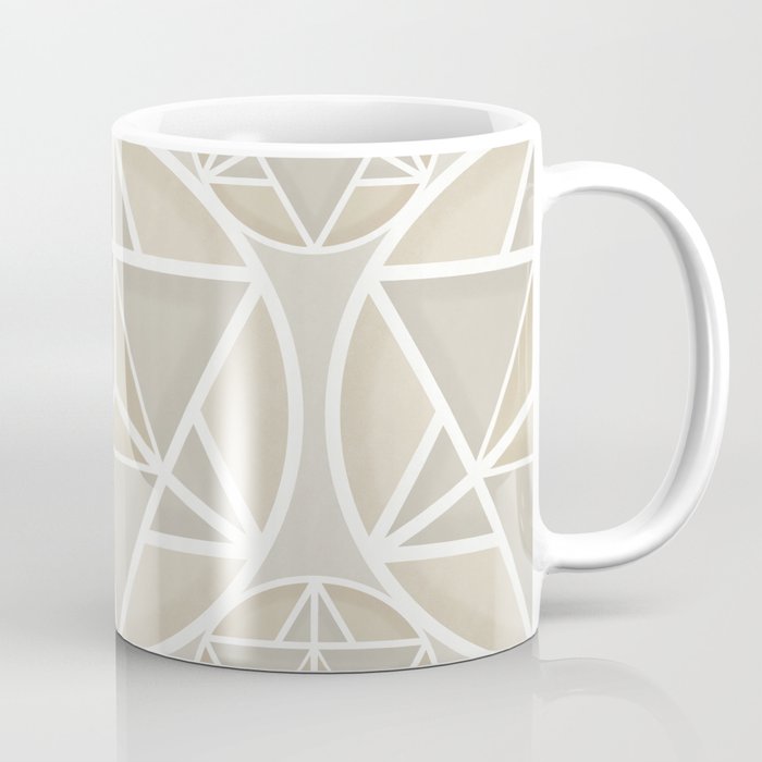 Merkaba sacred geometry pattern in neutral Coffee Mug