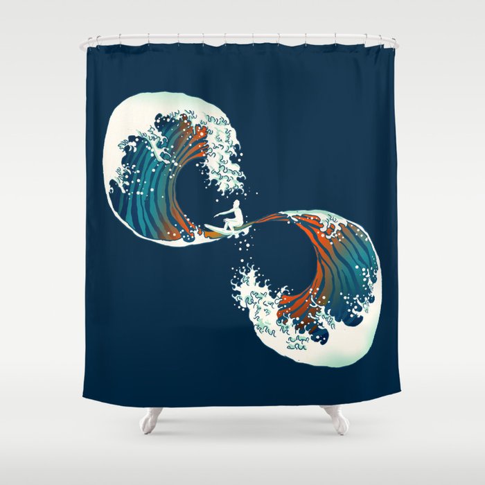 The Wave is forever Shower Curtain