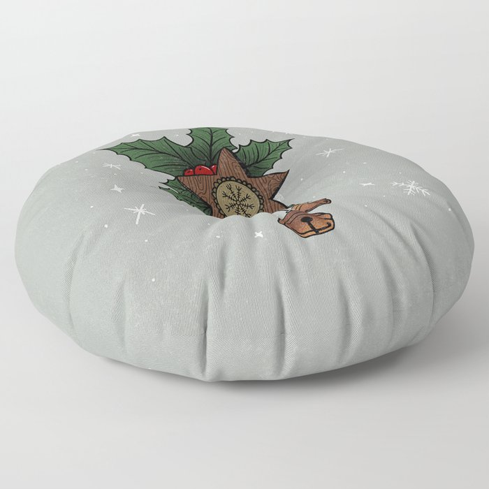 Yule Bells Floor Pillow