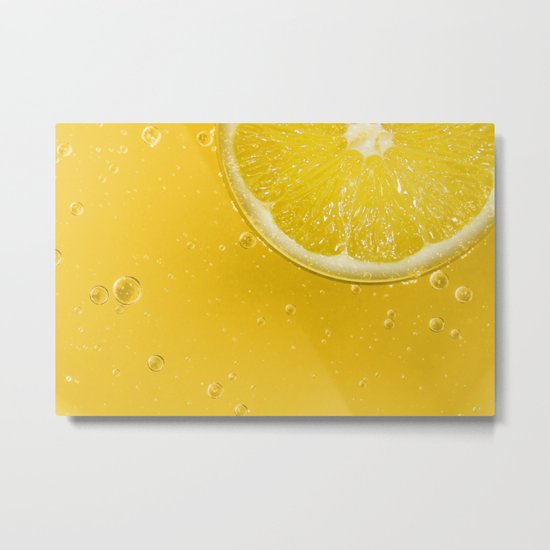 Lemon Thirst Quencher Metal Print