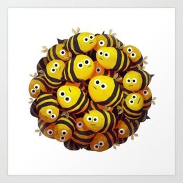 Bee Ball Art Print