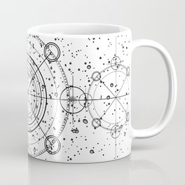 Science fiction style sacred geometry circle with celestial map Mug