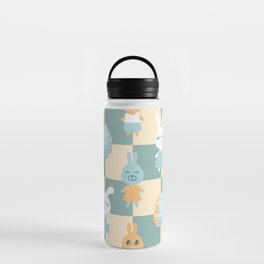 Easter Rabbits On A Chess Board Water Bottle