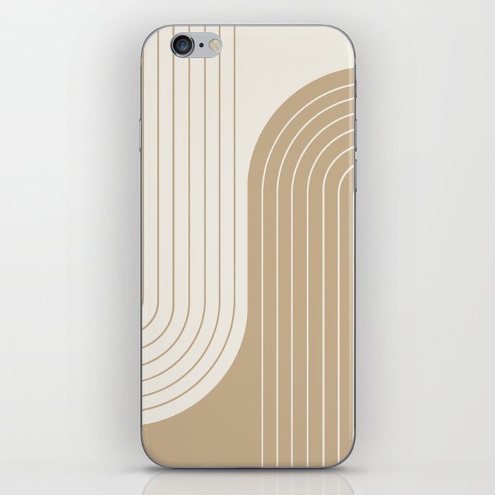 Two Tone Line Curvature LXV Earthy Boho Modern Arch Abstract iPhone Skin