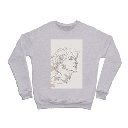 minimal one line art Crewneck Sweatshirt