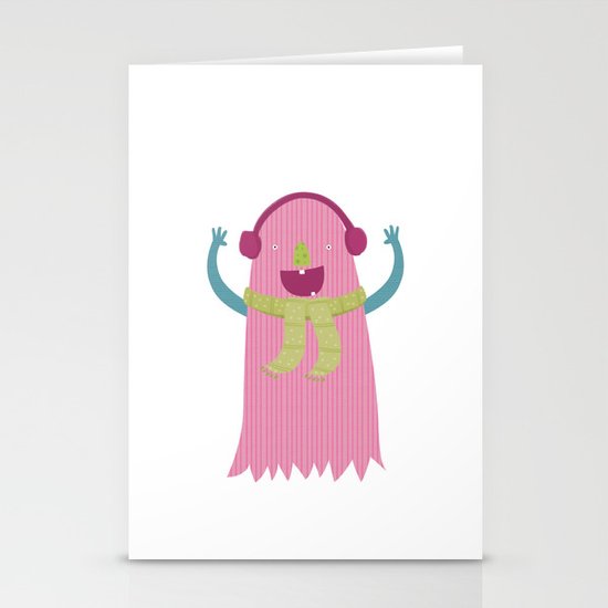 PINK MONSTER Stationery Cards