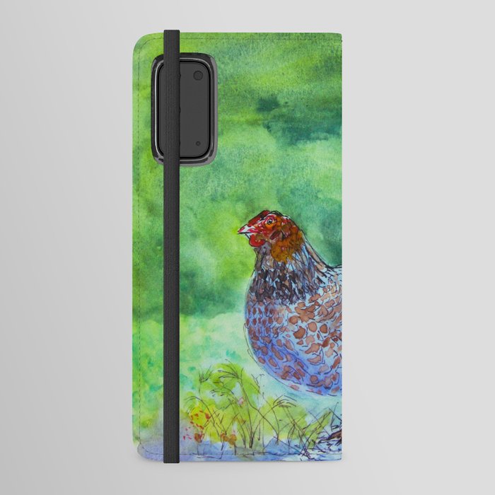 Wyandotte Chicken Watercolor Android Wallet Case
