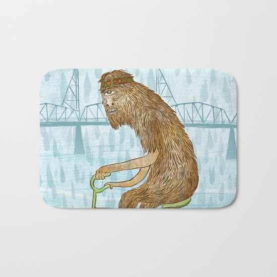Dirty Wet Bigfoot Hipster Bath Mat