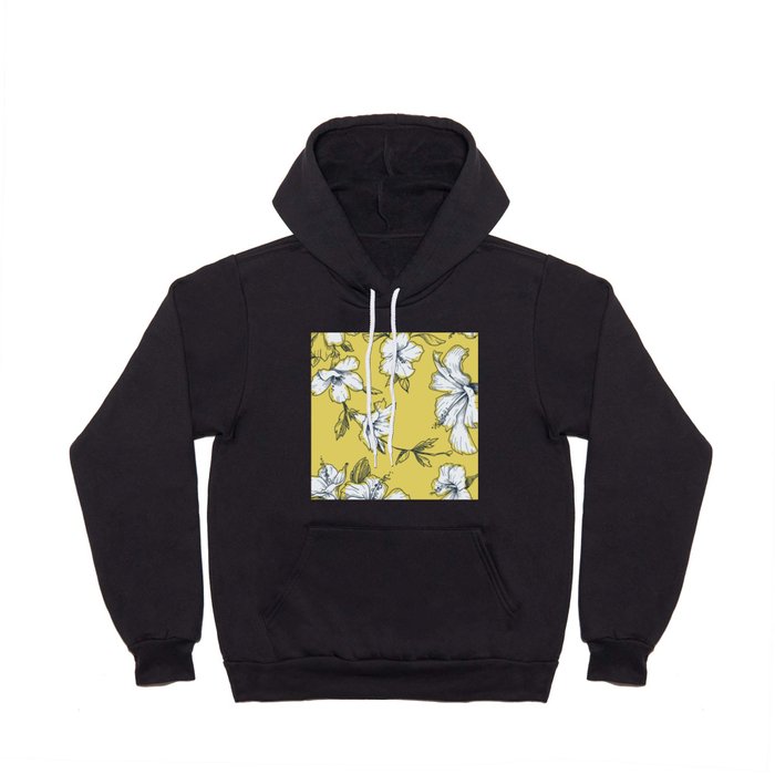 Eclectic Bouquet - Yellow Contemporary Drawing Hoody