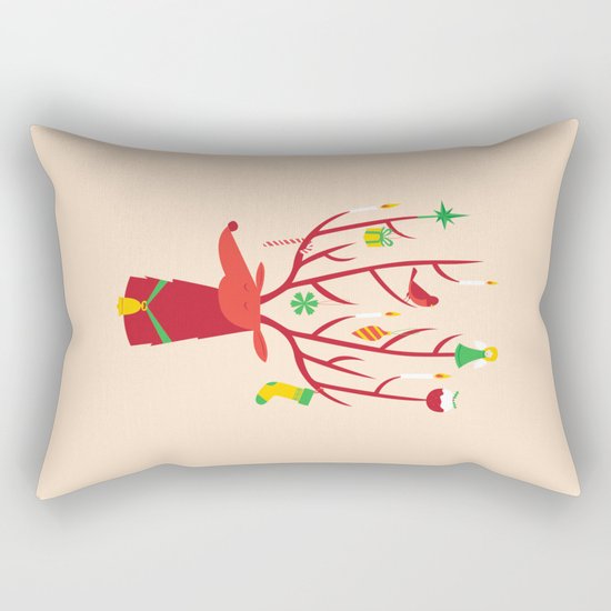 Reindeer Rectangular Pillow