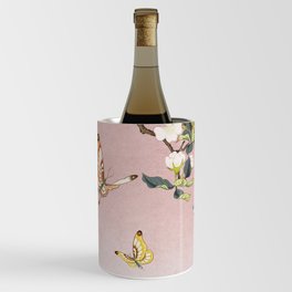 Butterflies and pear blossoms E : Minhwa-Korean traditional/folk art Wine Chiller