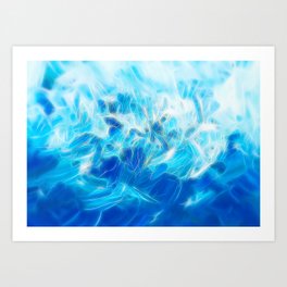 Bright Blue Abstraction Art Print