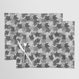 Camo Gray Leaves Placemat