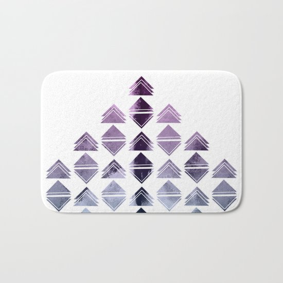 Rhombus triangles Bath Mat
