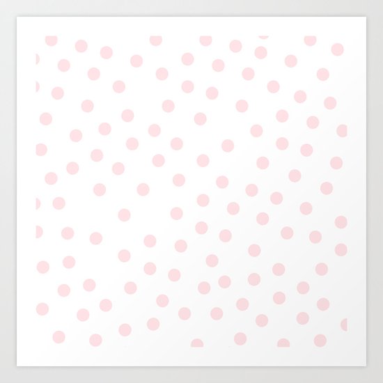 Simply Dots in Pink Flamingo Art Print