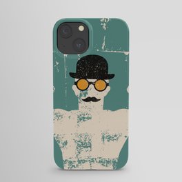 a cool strong man with a mustache iPhone Case