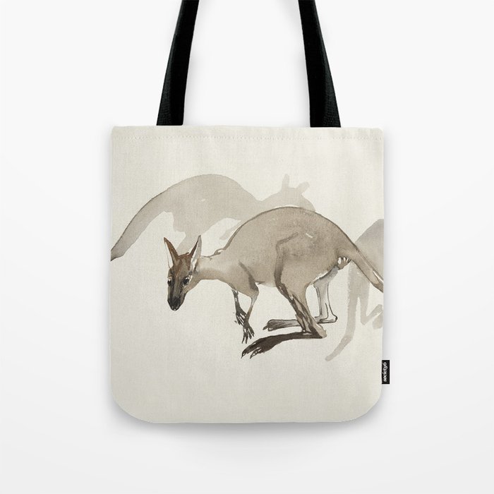 Kangaroo illustration Tote Bag