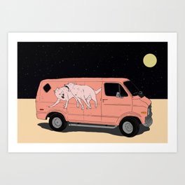 Van Wolves Art Print