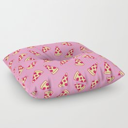 Pink Pizza Pattern Floor Pillow