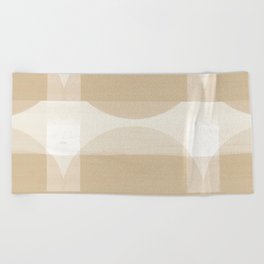 A Touch Of Cream - Soft Geometric Minimalist Beige Tan Creme Ivory Sand Beach Towel