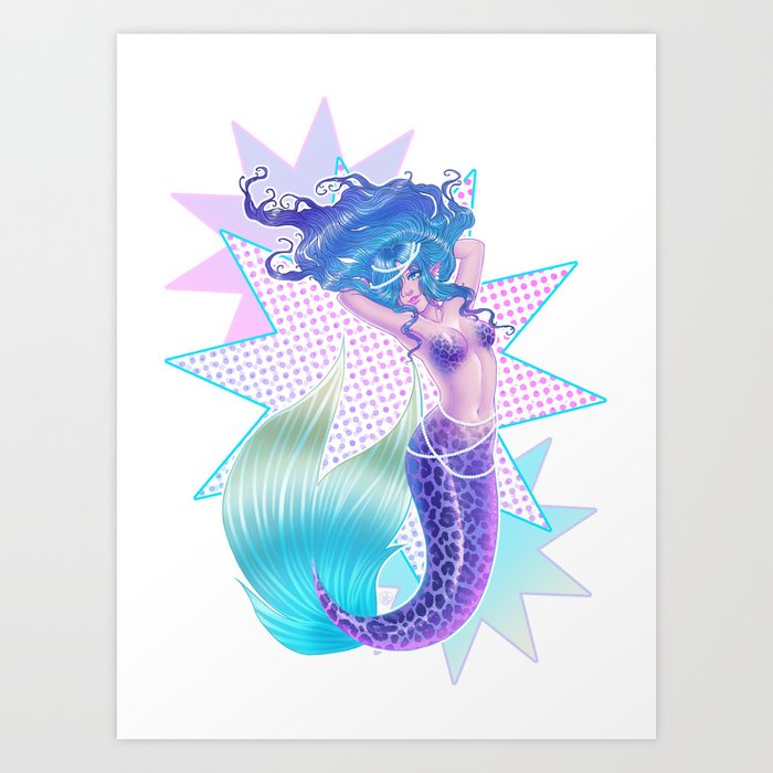 Mermaid POP Art Print by sammiegausvik | Society6