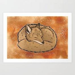 Sleepy Fox Art Print
