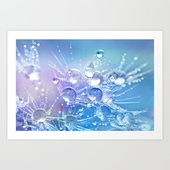 Diamond Dew Flowers (Periwinkle Lavender) Art Print