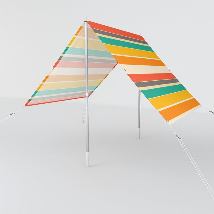 Retro 70S Stripes 1 Sun Shade