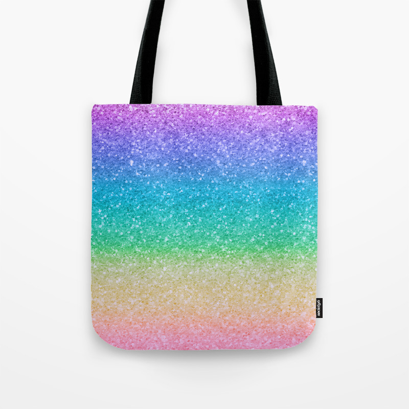 glitter tote bag