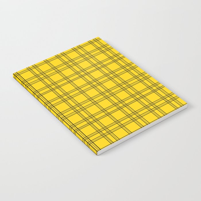 90's Yellow Plaid Notebook