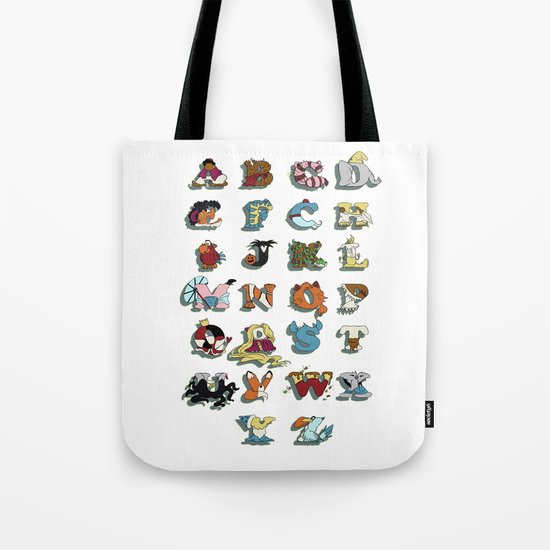 The Disney Alphabet - White Background Tote Bag