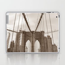 Brooklyn Bridge Sepia Photography | New York City Laptop Skin