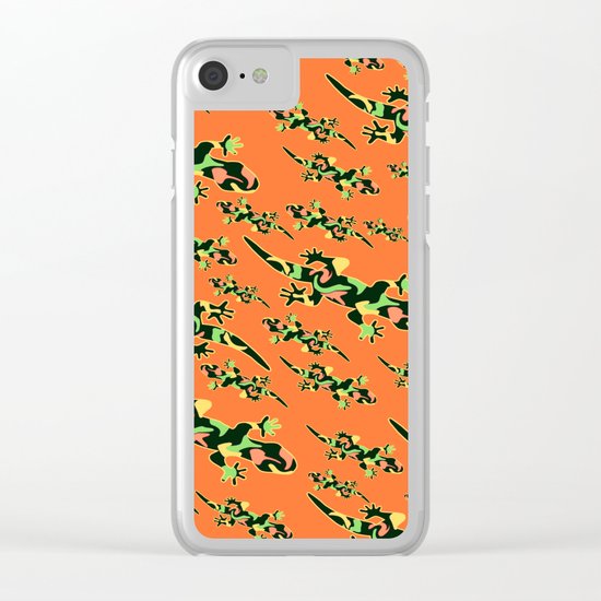 Lizards- tribal Clear iPhone Case