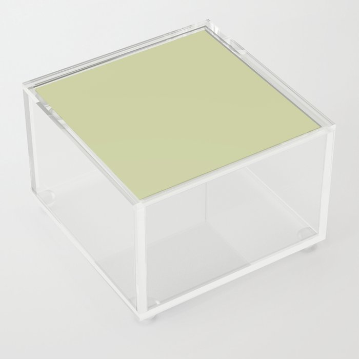 Pastel Green Solid Color Hue Shade - Patternless Acrylic Box
