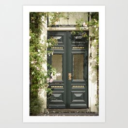 Romantic Green Door Art Print