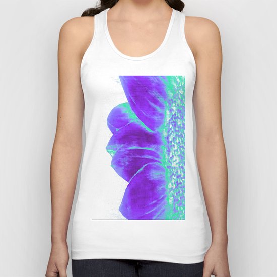 Sunflower Bright Violet & Mint Green Unisex Tank Top