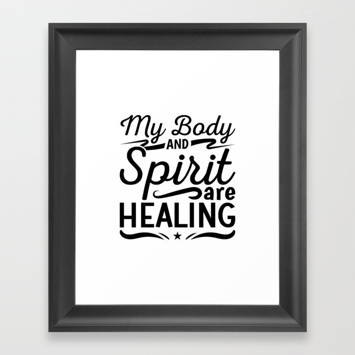 Mental Health My Body And Spirit Anxiety Anxie Framed Art Print