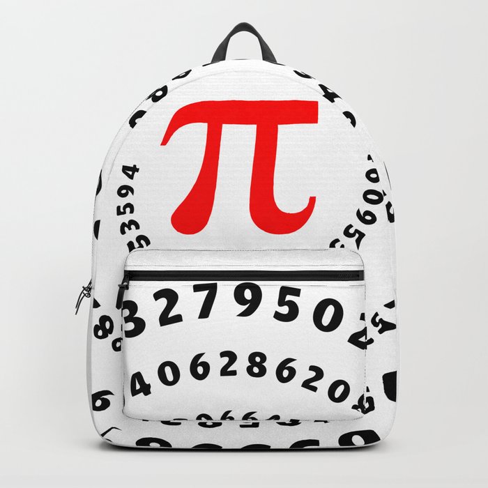 Pi, π, spiral science mathematics math irrational number Backpack