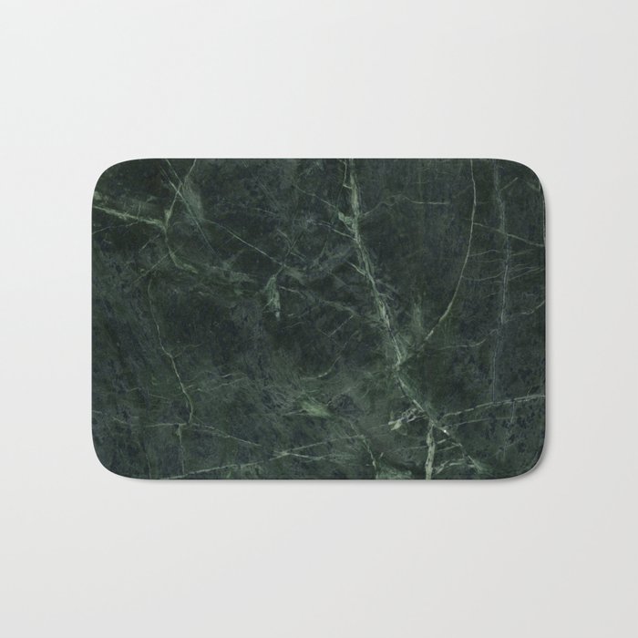 Dark Green Marble Texture Stone Bath Mat By Lubo Society6