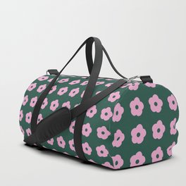 Pink cute flowers. Flowers that harmonize with patterns. pink and green. Duffle Bag