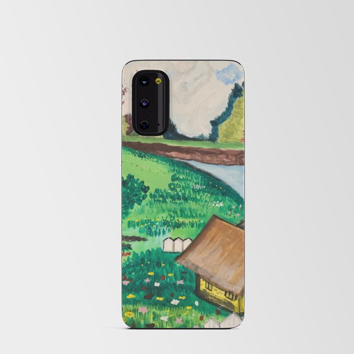 The cottage on the flower field Android Card Case