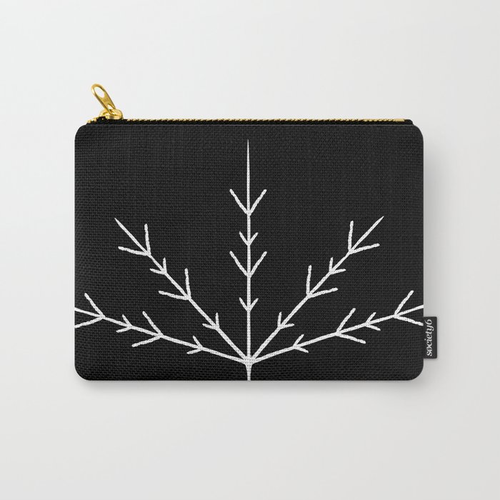 TREE CULT - WHITE ON BLACK Carry-All Pouch